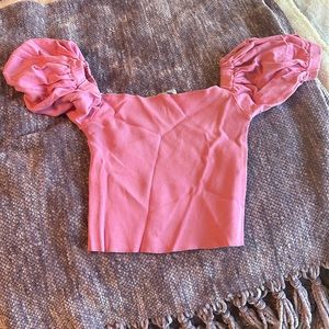 Pink zara crop top